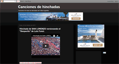 Desktop Screenshot of cancionesdehinchada.com.ar